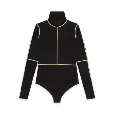 MM6 Maison Margiela Women's Long Sleeve Bodysuit "Black"