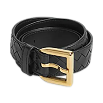 Bottega Veneta Intrecciato Piccolo Belt "Black"