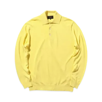 BEAMS Knit Polo 12G "Yellow"