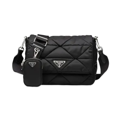 PRADA Padded Nylon Shoulder Bag