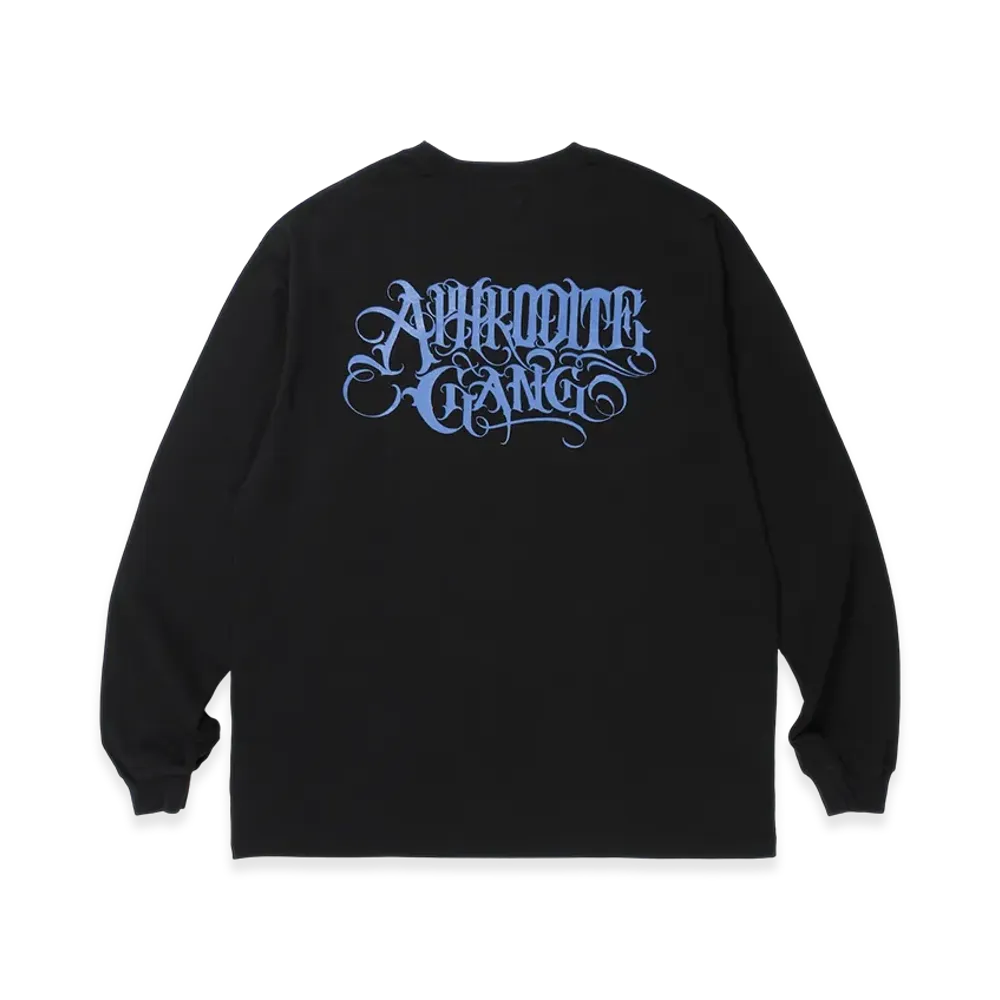 APHRODITEGANG Classic Logo Print L/S Tee "Black/Blue"