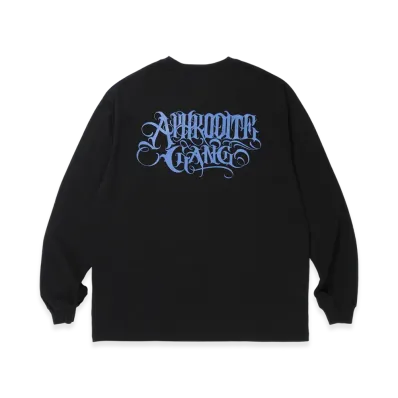 APHRODITEGANG Classic Logo Print L/S Tee "Black/Blue"