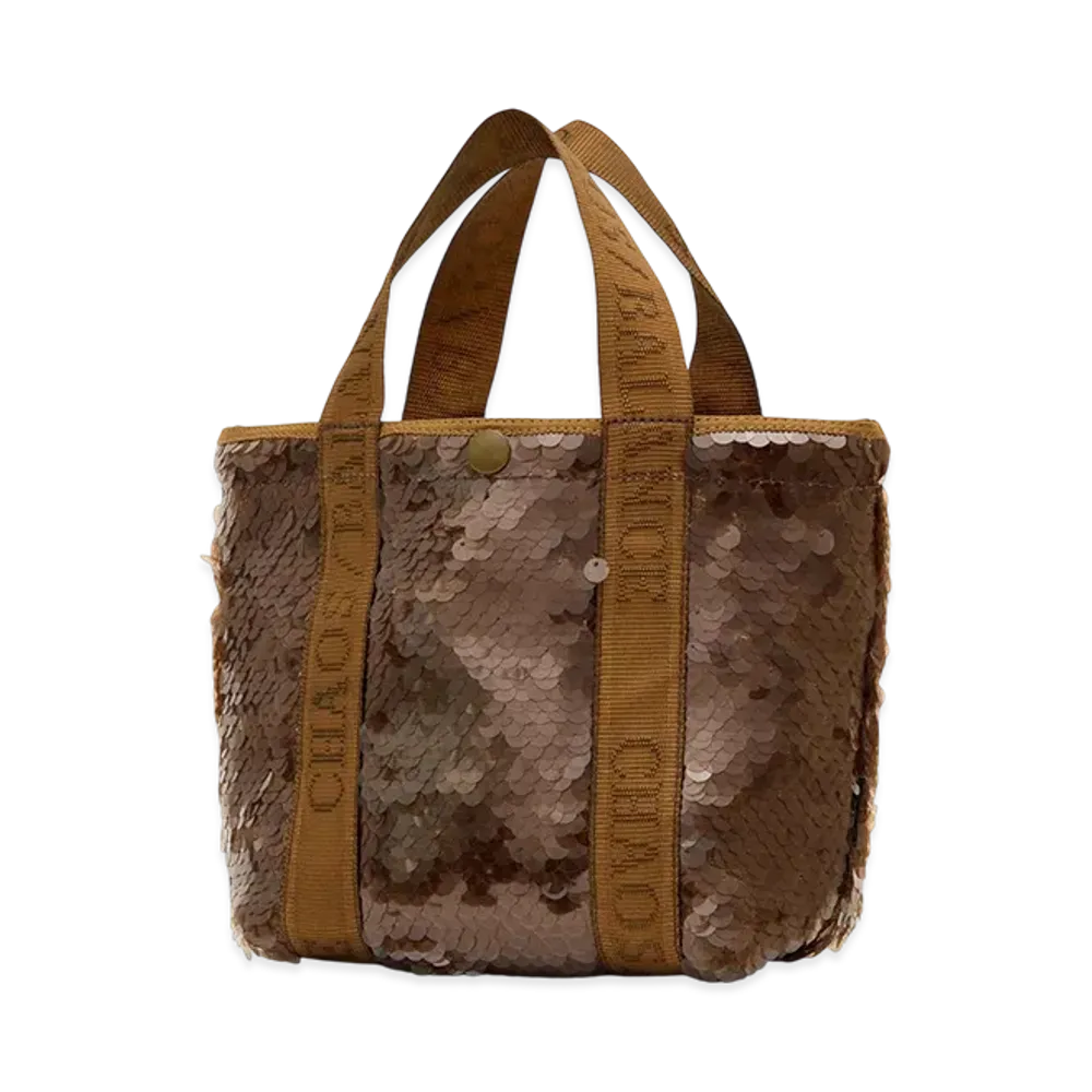 UNDERCOVER 2-Way Sequin Tote Bag "Brown"