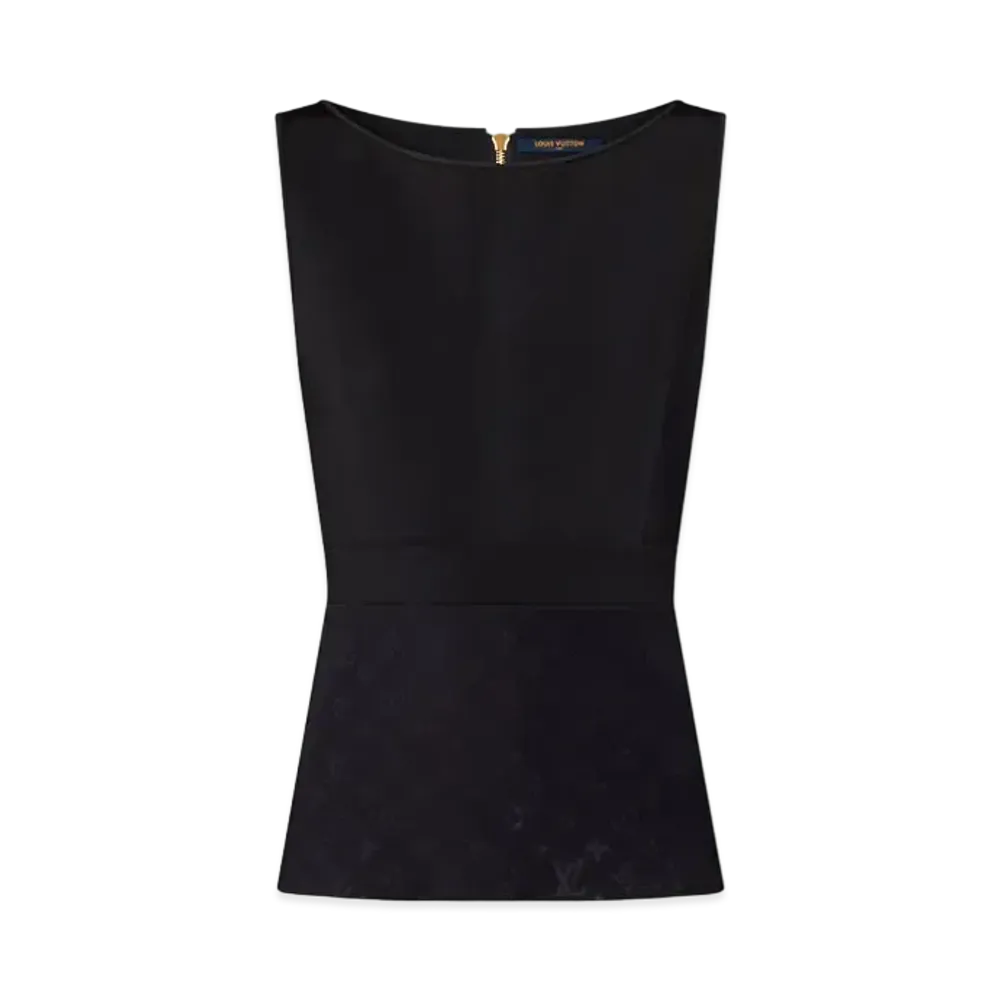 Louis Vuitton Embossed Monogram Fitted Top "Noir"