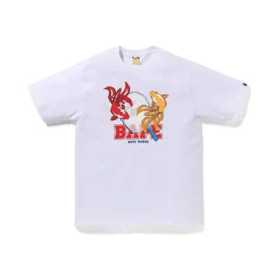 A BATHING APE Goldfish Scooping Tee "White"