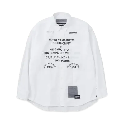 NEIGHBORHOOD x Yohji Yamamoto Print Shirt LS "White"