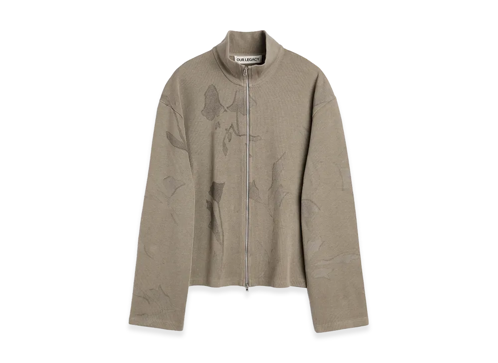 OUR LEGACY Shrunken Fullzip "Silt Flower Athletic Rib"