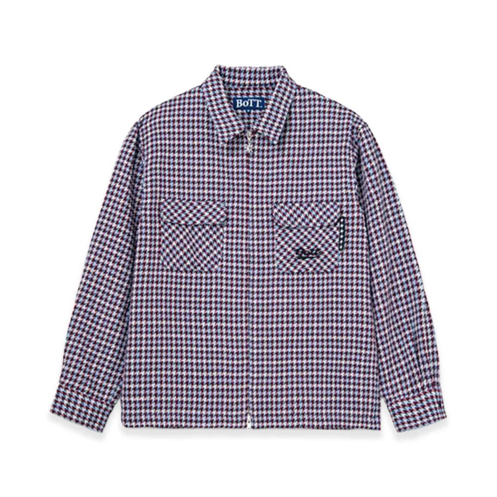 BoTT Zip-up Flannel Shirt "Slate Blue"