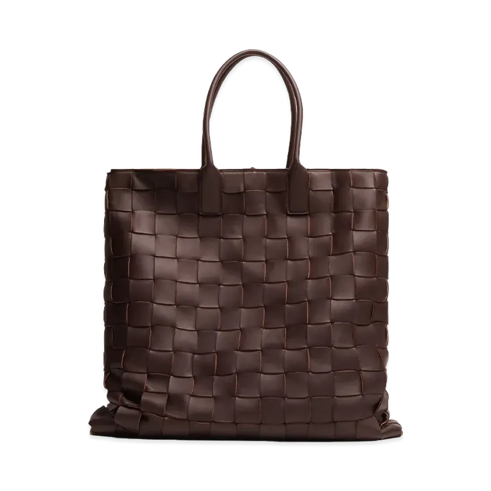 Bottega Veneta Maxi Intreccio Tote "Oxblood"