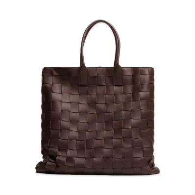 Bottega Veneta Maxi Intreccio Tote "Oxblood"