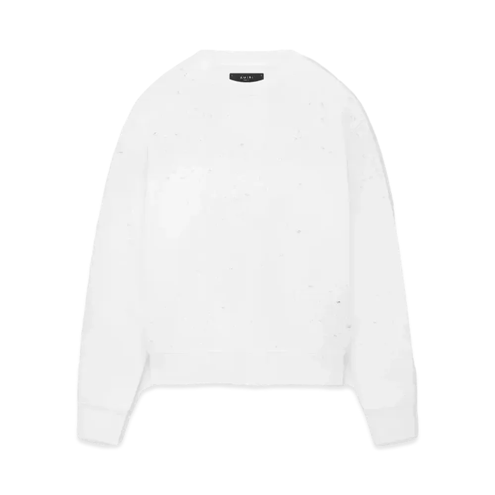 AMIRI MA Shotgun Embroidered Crew "White"