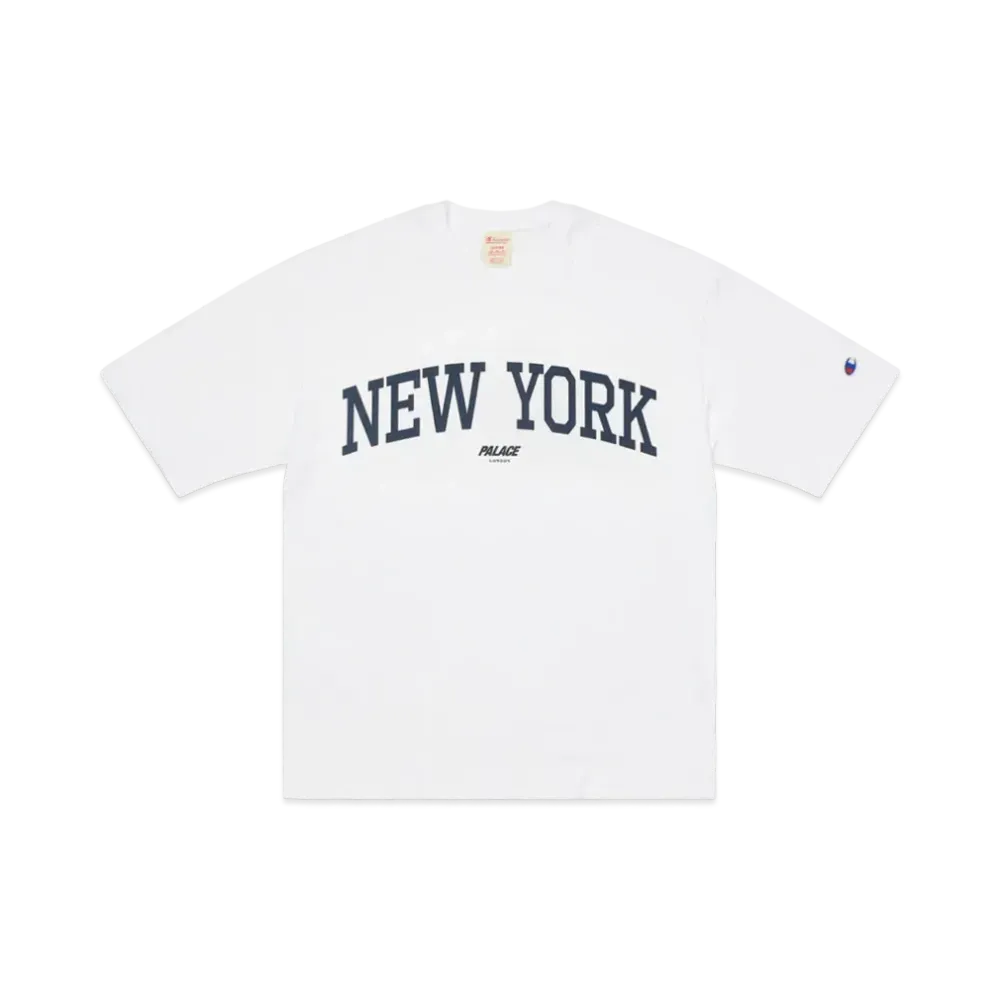 PALACE x Champion Shop T-Shirt "New York White"