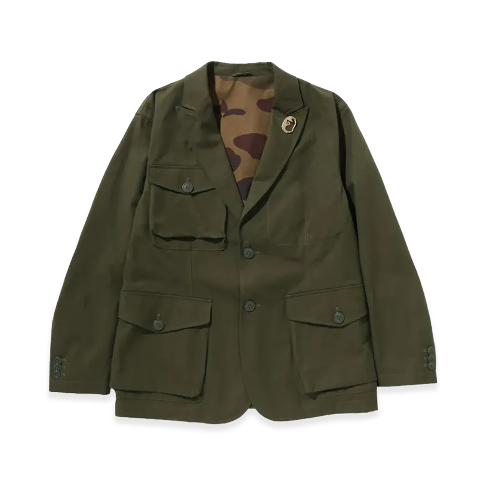 A BATHING APE Military Fabrication Casual Jacket "Olive"