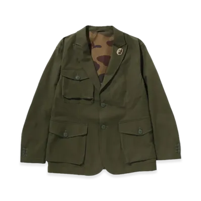A BATHING APE Military Fabrication Casual Jacket "Olive"