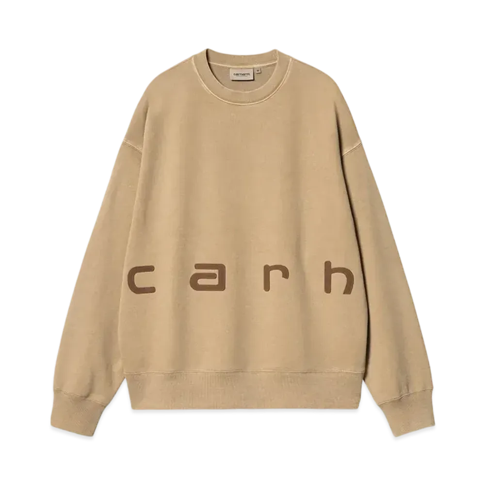 Carhartt WIP Felt Script Sweat "Peanut/Tobacco"