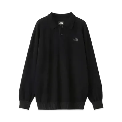 The North Face Long Sleeve Comfortable Wool Polo "Black"