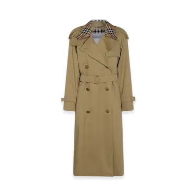 Burberry Women's Gabardine Trench Coat "Beige"