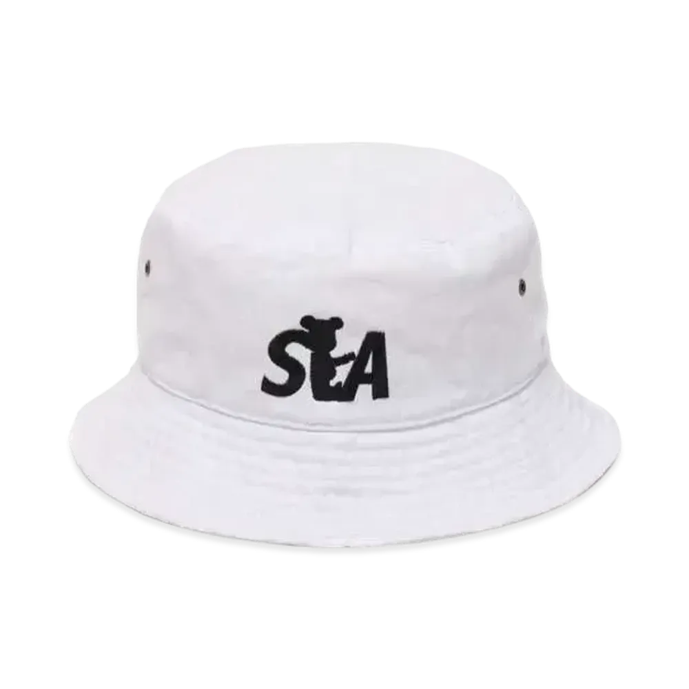 Bearbrick x atmos x WIND AND SEA LOGO HAT "White"