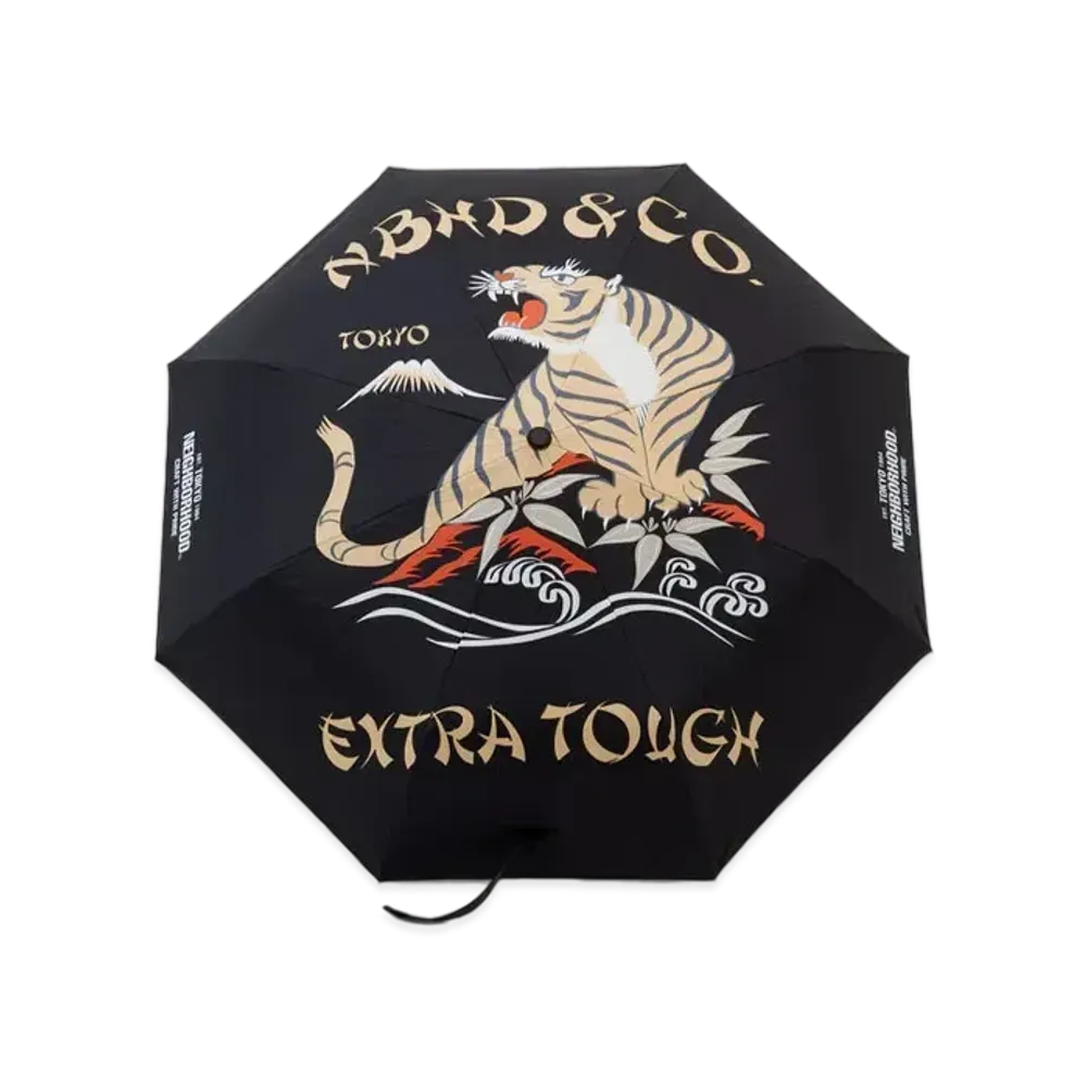 NEIGHBORHOOD Tigerprint Folding Umbrella "Black"