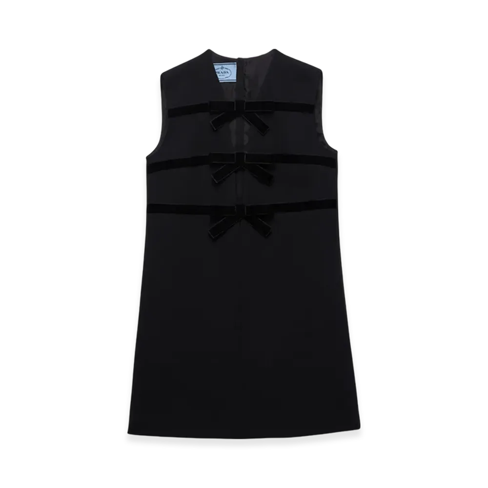 PRADA Women's Natte Mini-Dress "Black"