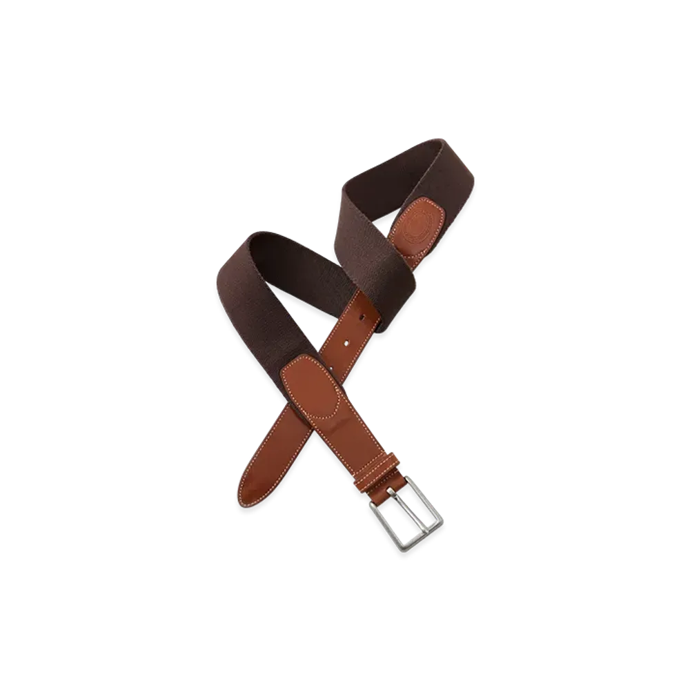NICENESS Hansgen Leather Tab Webbing Belt "Brown"