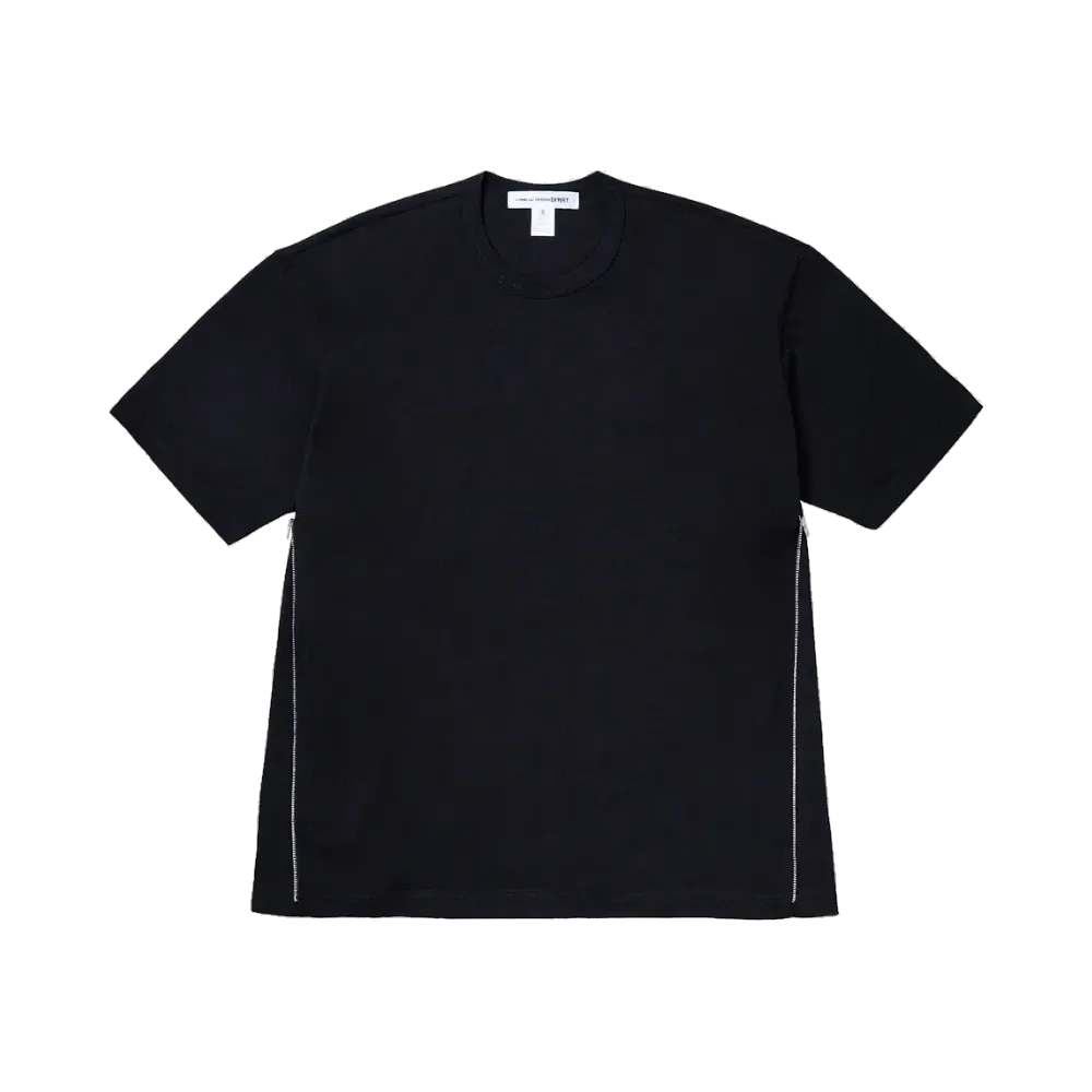 COMME des GARCONS SHIRT Side Zip Crewneck T-Shirt "Black"