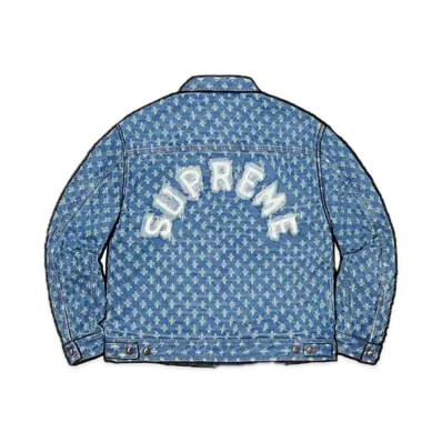 Supreme Hole Punch Denim Trucker Jacket "Blue"