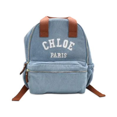 Chloe Kids Logo Backpack "Denim Blue"