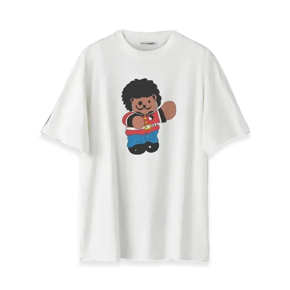OUR LEGACY Box T-Shirt London Bear Print "White"