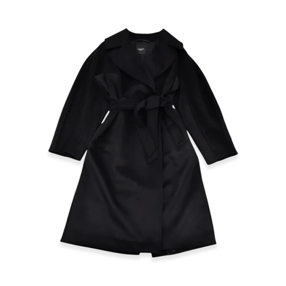 Weekend Max Mara Regina Double Breasted Long Coat "Black"