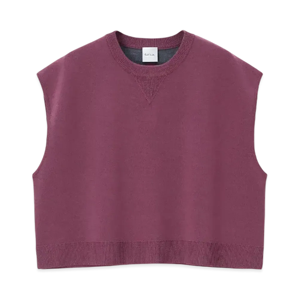Paul Smith Women's Bicolor Knit Vest "LightPink"