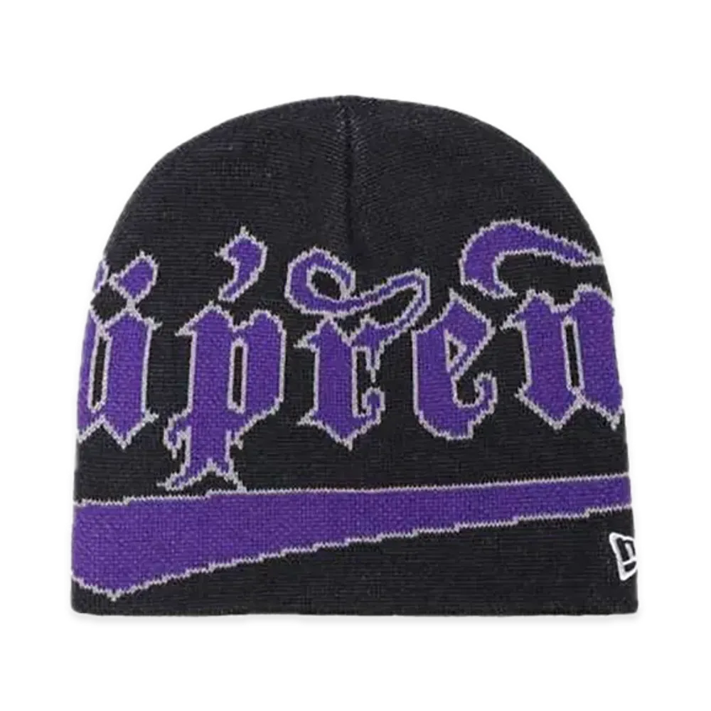 Supreme New Era Accent Beanie "Navy"