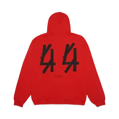 44 LABEL GROUP BASIC HOODIE JERSEY FELPA DIAGONAL NEW RED + 44 SOLID BLACK "NEW RED"