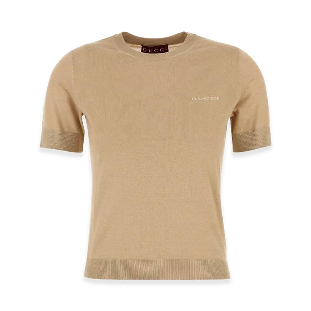 GUCCI Women's Cashmere Blend Sweater "Beige"