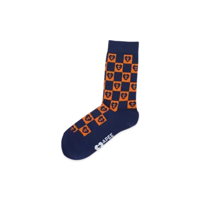 A BATHING APE APEE Jacquard Graphic Socks #3 "Navy"
