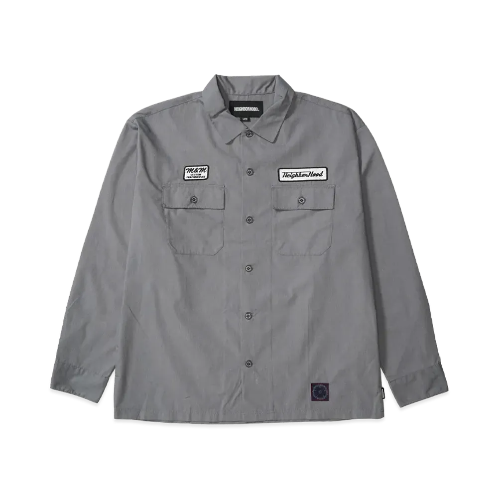 NEIGHBORHOOD x M&M . Classic Work Shirt LS "Gray"