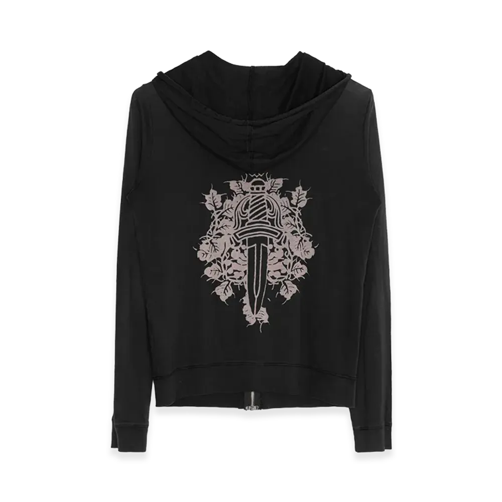 Chrome Hearts Women's Back Logo Dagger Zip Hoodie "Black"