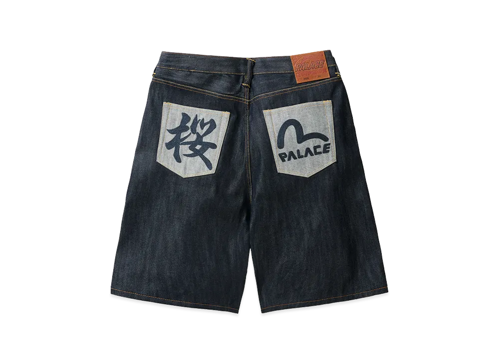 PALACE x EVISU Long Denim Short "Indigo"