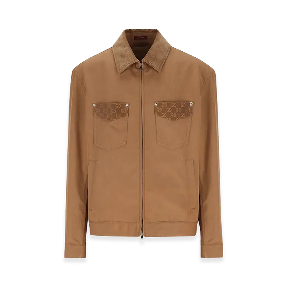 GUCCI Biscuit Cotton Jacket "Camel"