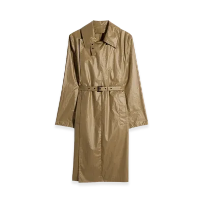 LEMAIRE Women's Light Coated Cotton Light Wrap Coat "Khaki"