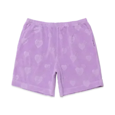 HUMAN MADE Heart Pile Shorts "Purple"