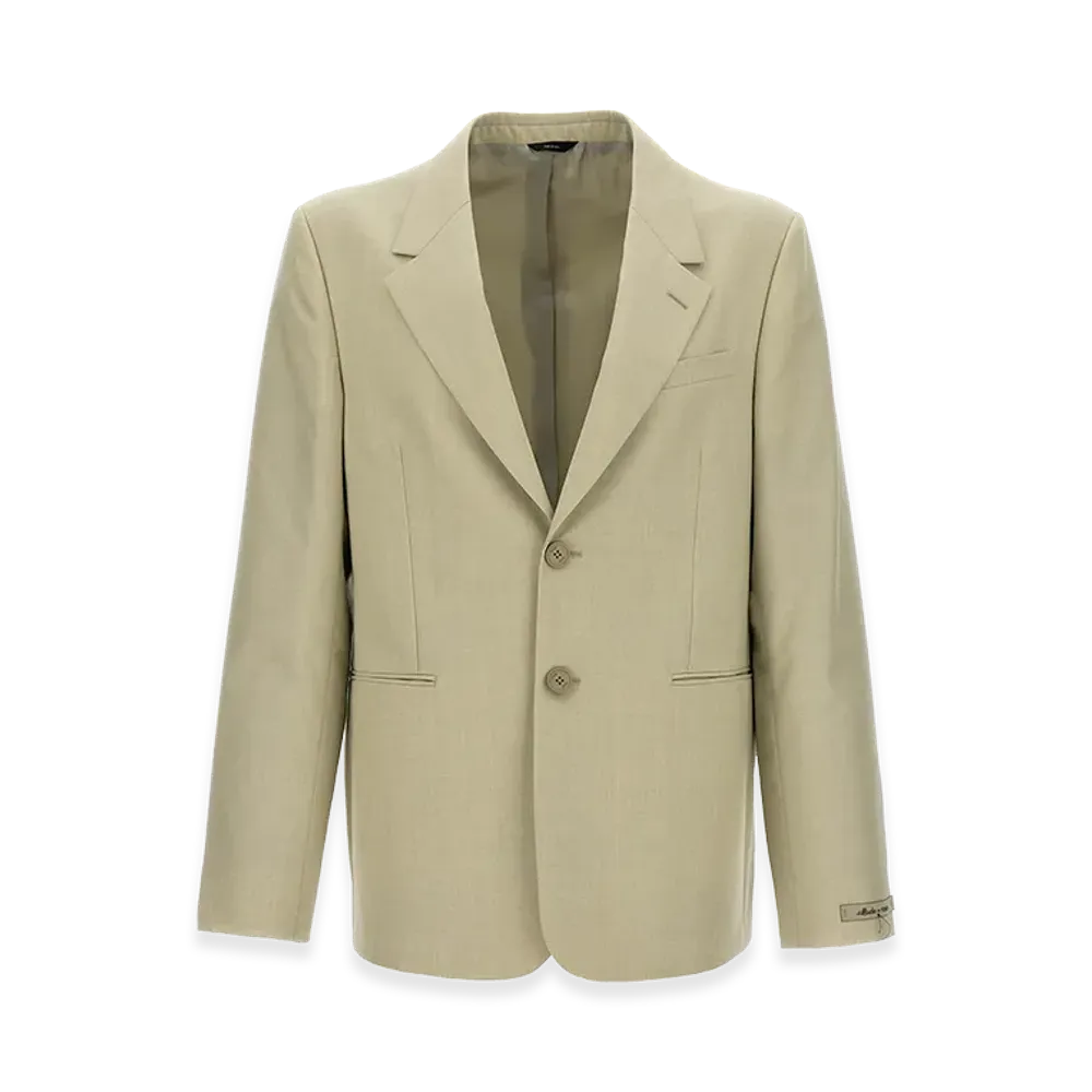 FENDI Single Breasted Wool Blazer "Beige"