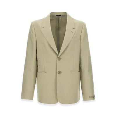 FENDI Single Breasted Wool Blazer "Beige"