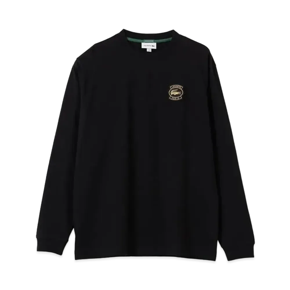 BEAMS LACOSTE for BEAM Custom Gold Badge Long Sleeve T-Shirt "Noir"
