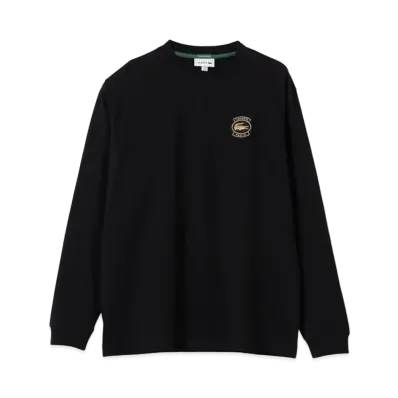 BEAMS LACOSTE for BEAM Custom Gold Badge Long Sleeve T-Shirt "Noir"