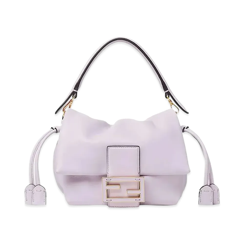 FENDI Women's Mamma Baguette Small Nappa Leather Bag "Purple"