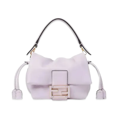 FENDI Women's Mamma Baguette Small Nappa Leather Bag "Purple"