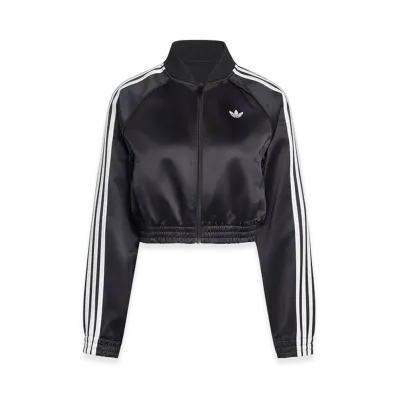 adidas Women's Satin SST Jacket "Black/White"