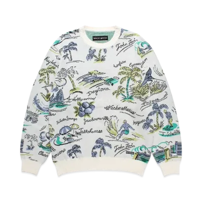 WACKO MARIA Jacquard Knit Sweater "White"