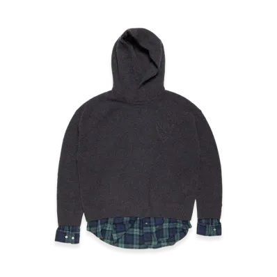 Acne Studios Layered Wool Hoodie "Graphite Grey"